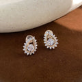 Everyday Joker Water Drop Micro Inlaid Zircon Champagne Light Luxury Ear Clip