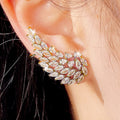 Shi Bright Full-jeweled Korean Angel Wings Ear Clip