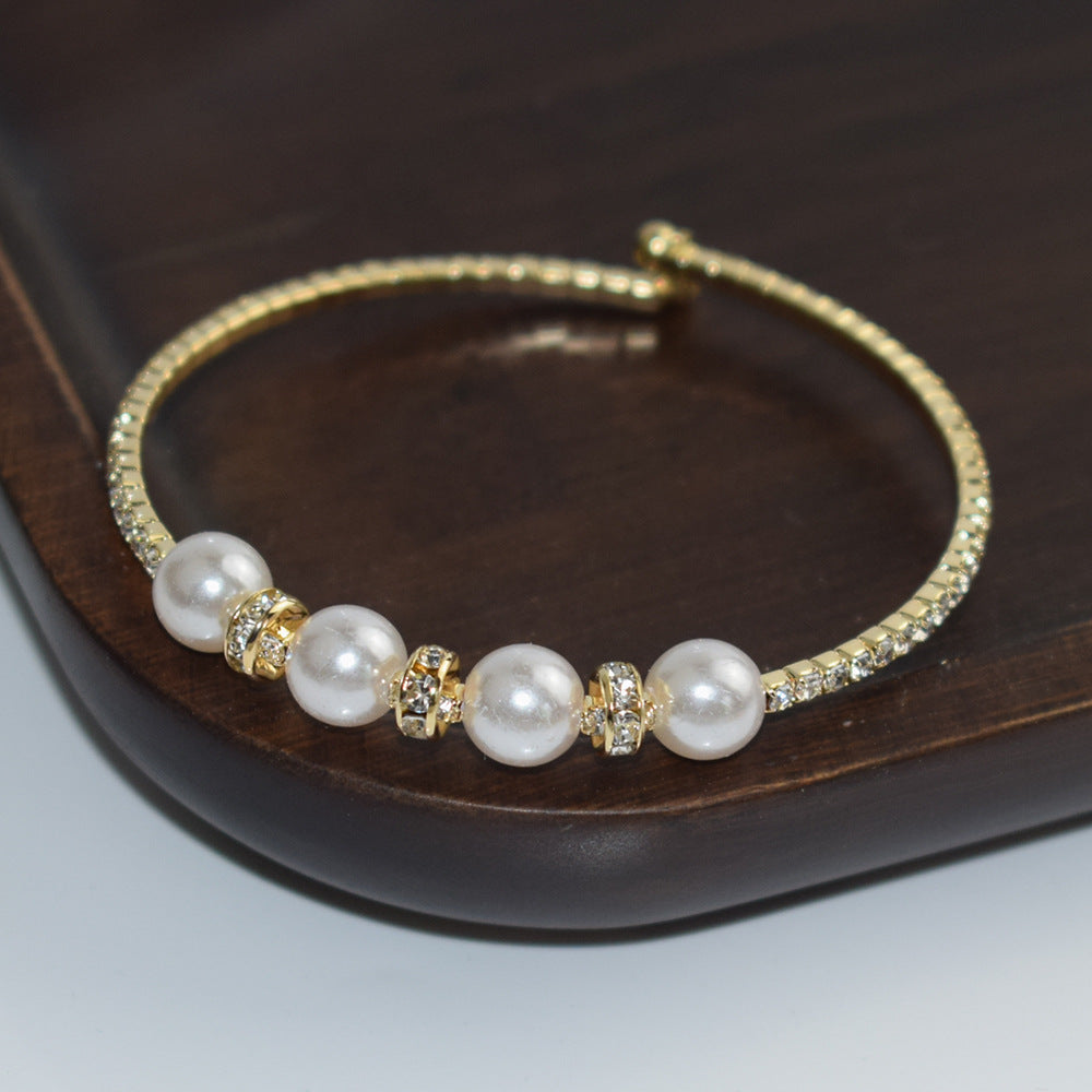 Women's Korean Style Personalized Fashion Mixed Alloy Open Bracelet