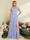 V-Neck Fringe Wedding Toast Dress