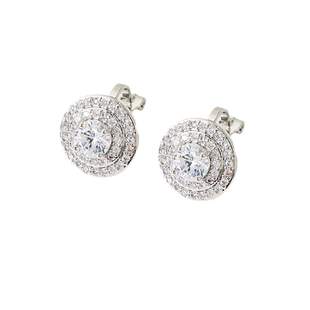 Hop Round High-grade Light Luxury Full Diamond Earless Ear Clip