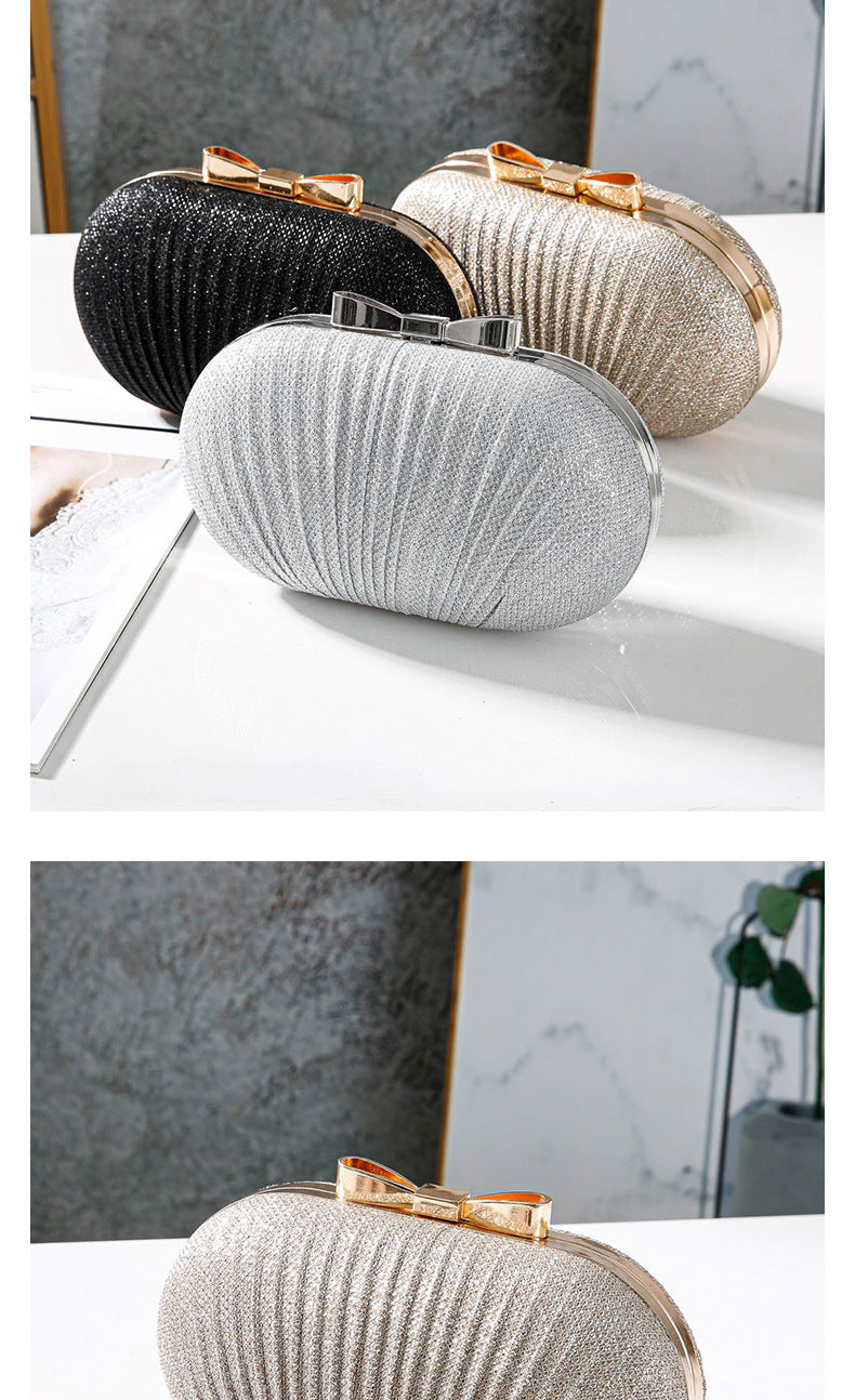 Wedding Bridal Clutch Handbag Rhinestones Clutch Elegant Egg Shoulder Bags Shape Banquet Clutch Purse For Party Girl Women