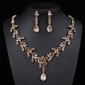 Bridal Zircon Two-piece Simple Rhinestone Wedding Chain Dress Jewelry Set
