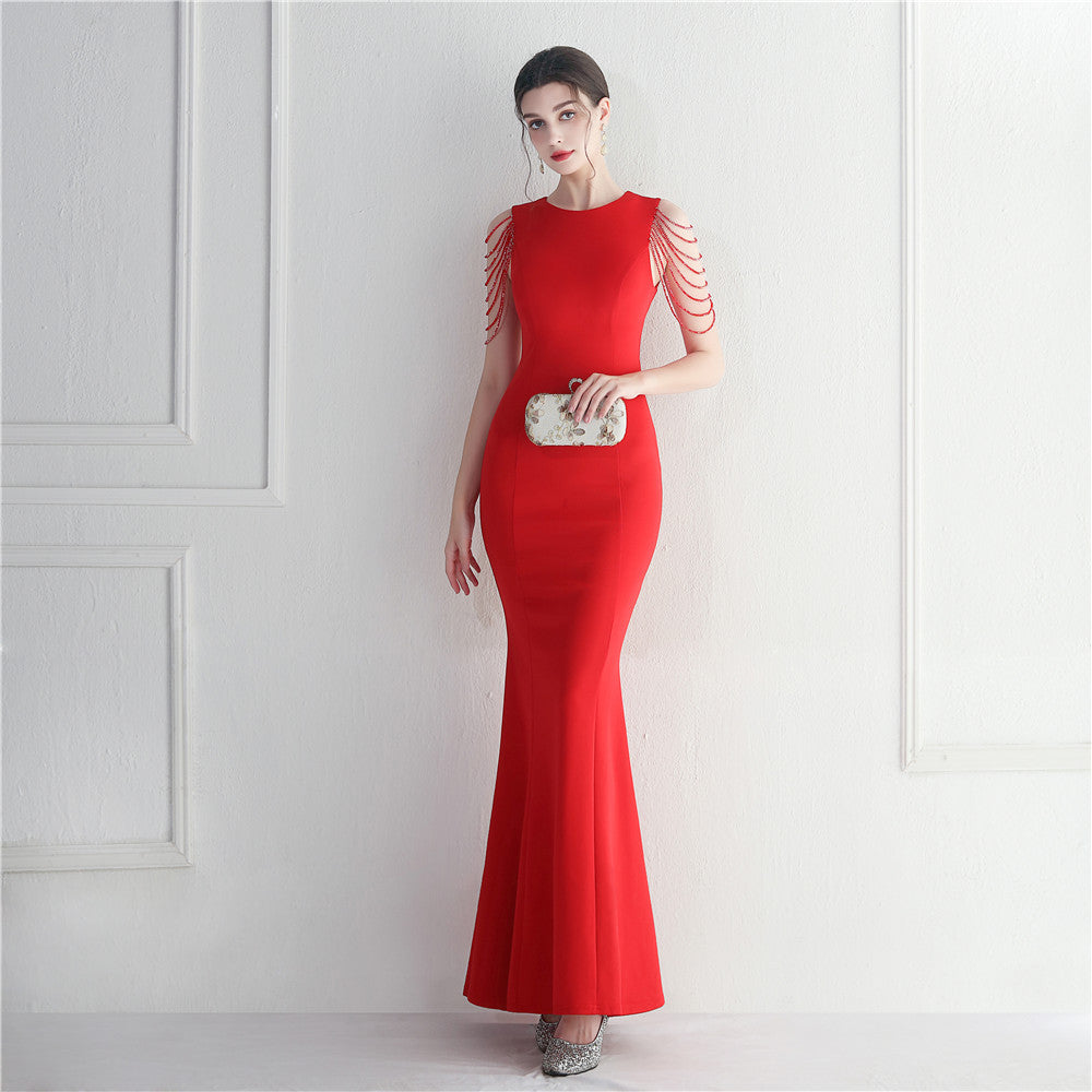 Rhinestone Fishtail Bridesmaid Dress