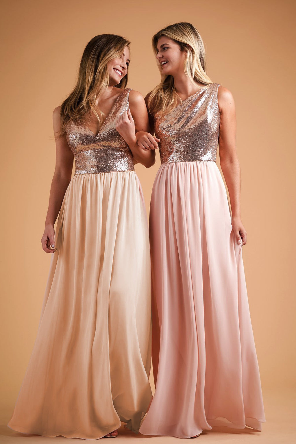 Sleeveless Sequin Bridesmaid Dress
