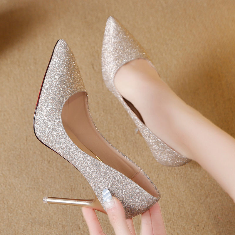 2026 Fashion High Heels 35-45 Plus Size Women Shoes 12cm Thin Stiletto Banquet Wedding Shoes Sexy Pointed Toe Ladies Party Shoes