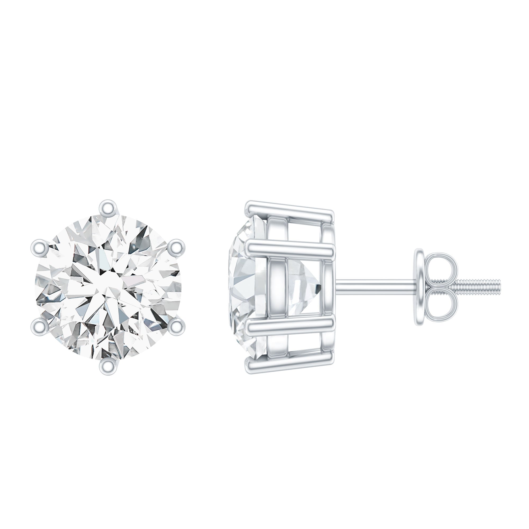 IGI Certified 4 Carat Lab Grown Diamond Solitaire Studs