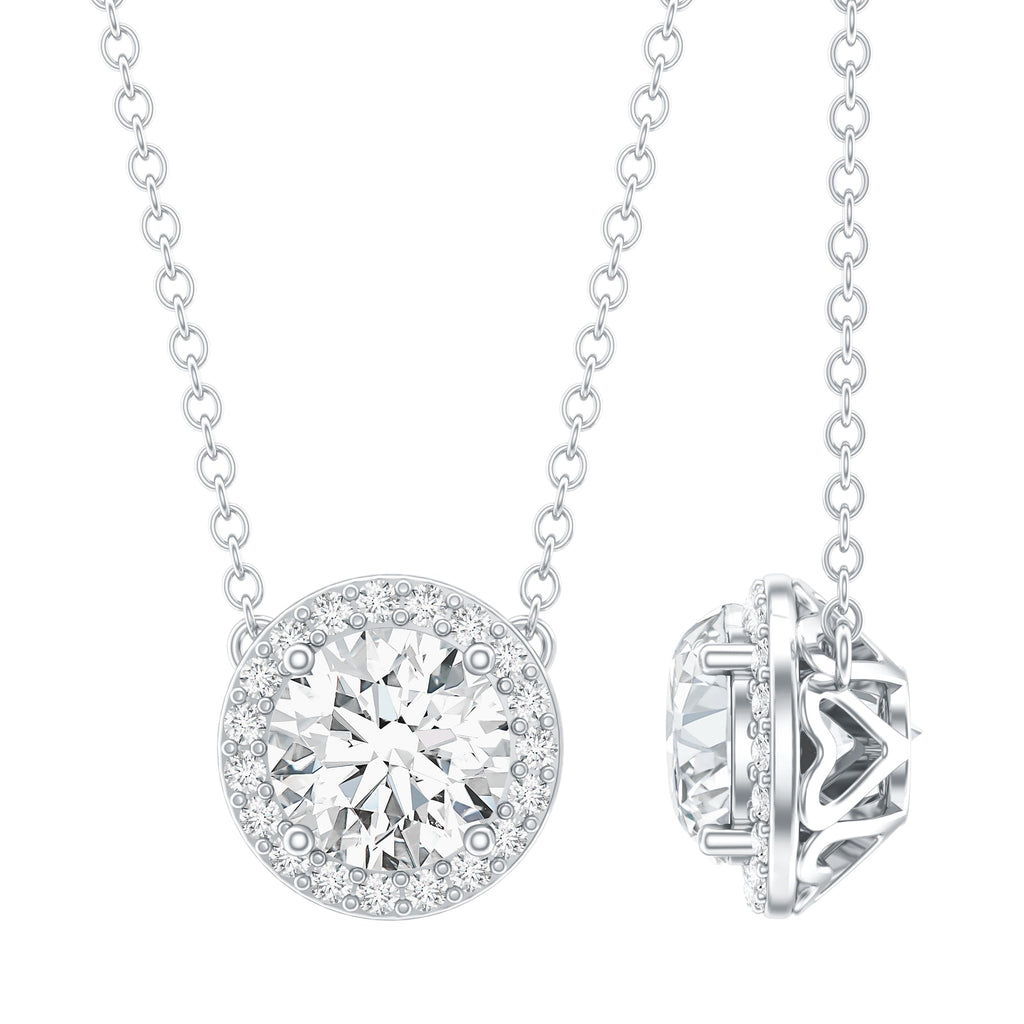 1 Carat Lab Grown Diamond Bridal Necklace with IGI Certificate