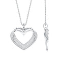 Pave Set Lab Grown Diamond Heart Necklace For Women