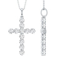 Lab Grown Diamond Catholic Cross Necklace for Women