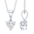 0.5 Carat Lab Grown Diamond Heart Necklace For Women