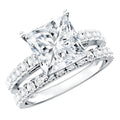 IGI Certified Huge 5 Carat Lab Grown Diamond Engagement Wedding Ring Set