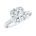 3 Carat IGI Certified Lab Grown Diamond Cushion Cut Engagement Ring with Side Stones
