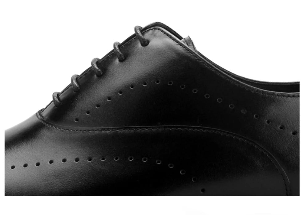 Full-Grain Leather Formal Derby Shoes for Men Daily Wear Business Oxford Dress Shoes