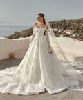 Customized Lace Wedding Dress Long Sleeve Estilo Princesa Elegantes White Bespoke Vestido Abiti Da Sposa Noiva Vestido de novia
