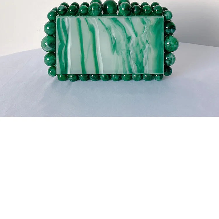 Leopard Acrylic Box Evening Clutch
