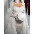 Sweetheart Lace Mermaid Wedding Dress with Detachable Train