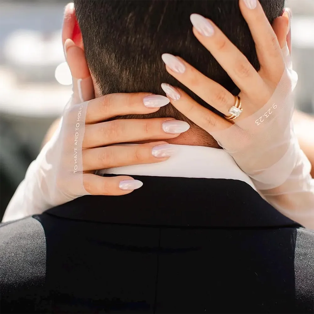 Personalized Bridal Gloves Soft Tulle Fingerless Sleeves Wedding Hand Decor Accessories Ideal For Wedding Ceremony Bridal Shower