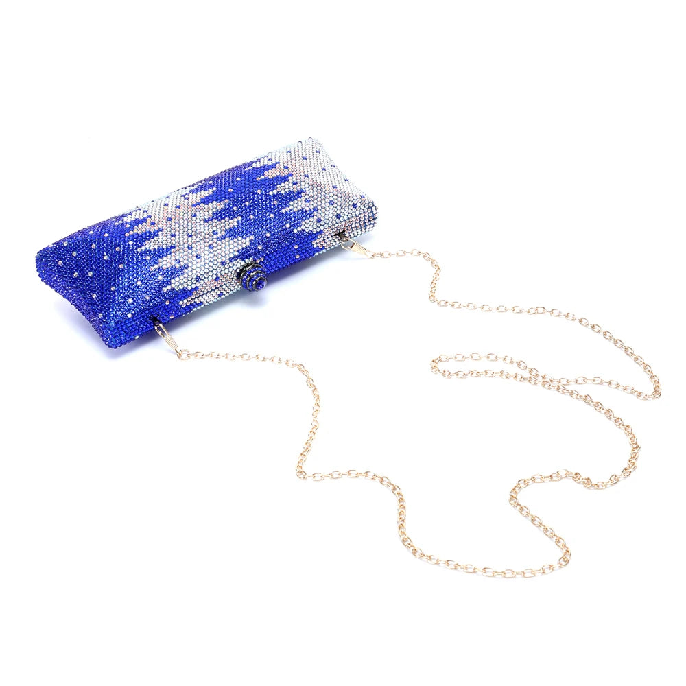 XIYUAN 25 Colors Best Selling Diamond Woman Handbag Crystal Gala Dinner Party Evening Purse Colorful Wedding Bridal Clutch Bag