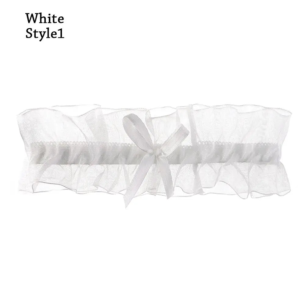 Fashion Lace Garter Thigh Ring Lingerie Wedding Garter Belt Bowknot Lace Elastic Leg Ring Bride Cosplay Party Accessories
