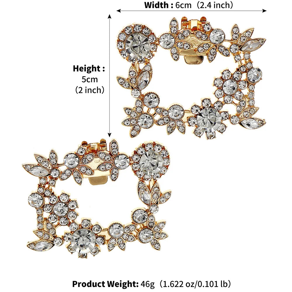 Miallo 2024 Newest Big Austrian Crystal Pearls Handmade Women Bridal Shoe Clips Wedding Alloy Bride Bridesmaid Shoe Buckle