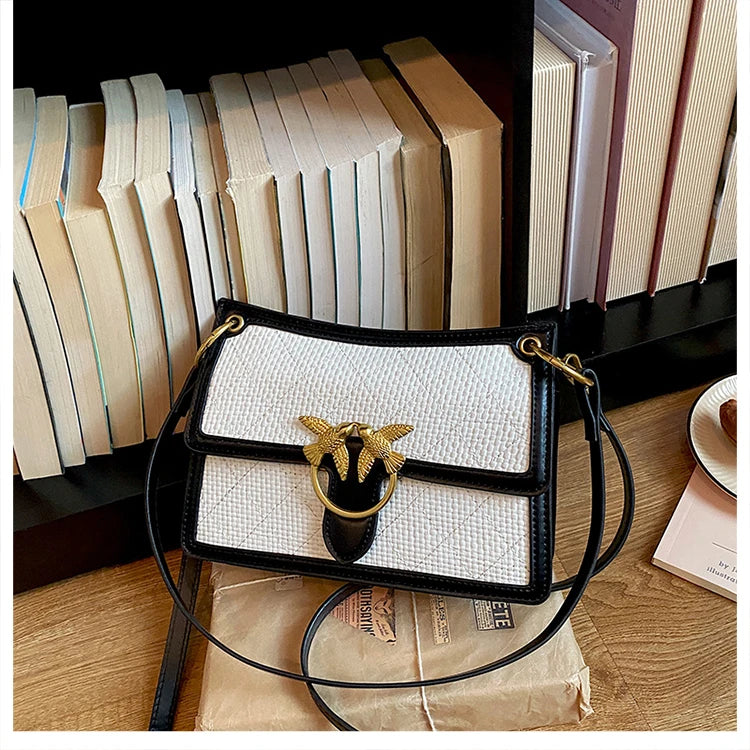 Unique Elegant Diaper Bag Leather Ladies Messenger Purse High End Minimalist Trendy Crossbody Handbag