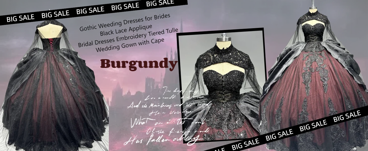 Gothic Weeding Dresses for Brides Black Lace Applique Bridal Dresses Embroidery Tiered Tulle Wedding Gowns with Cape