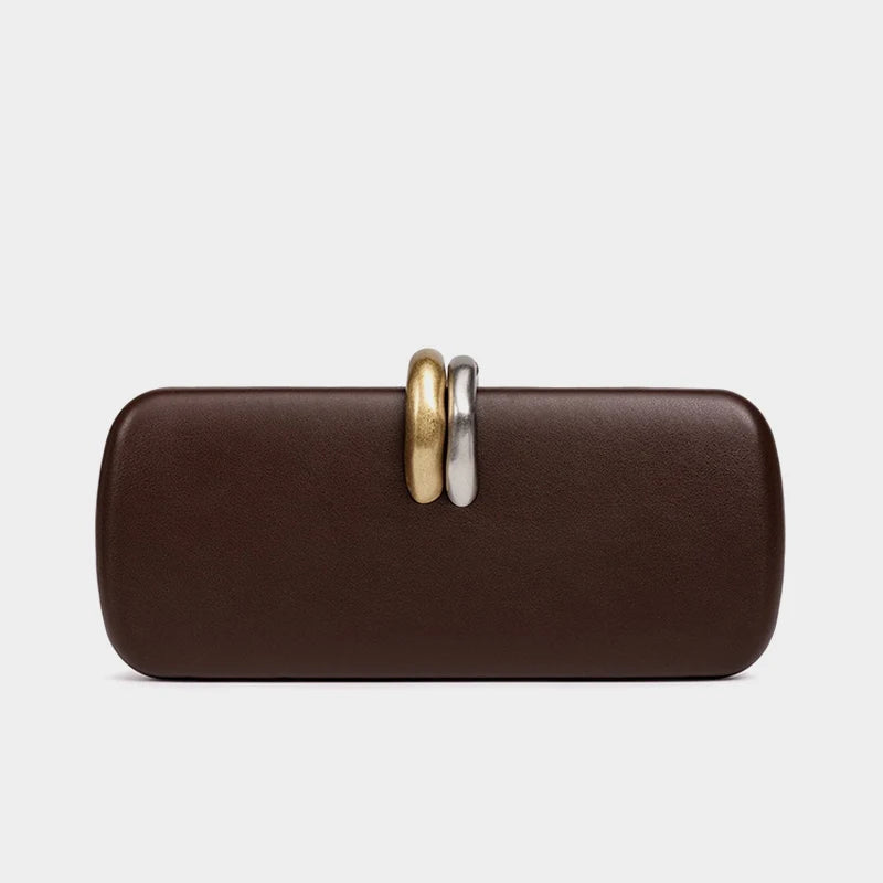 Box Rigid Metal Detail Clutch