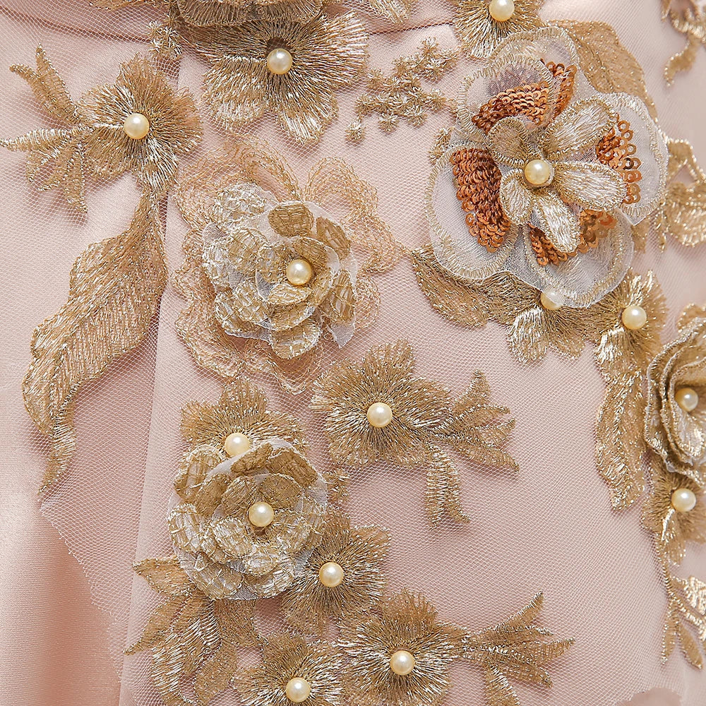 Embroidered Pageant Party Dress