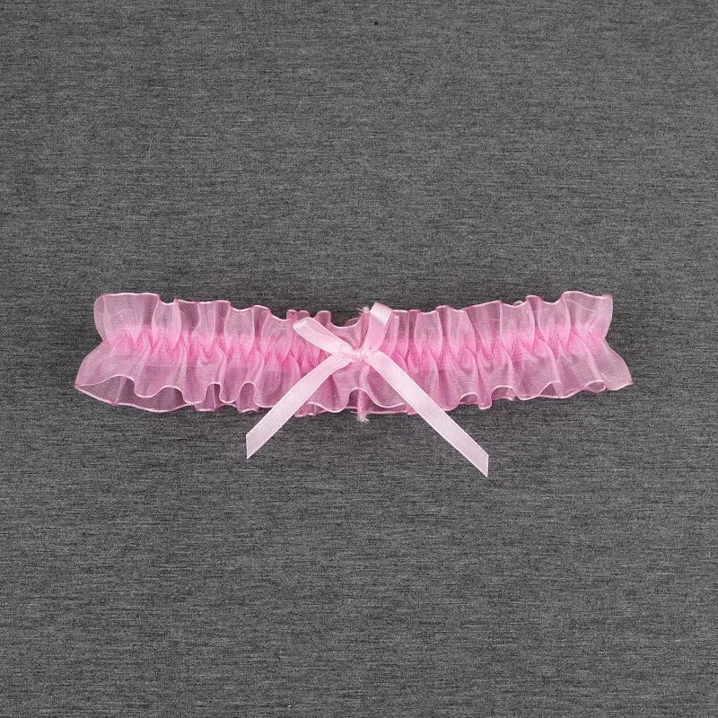 Bow Floral Lace Bridal Garter