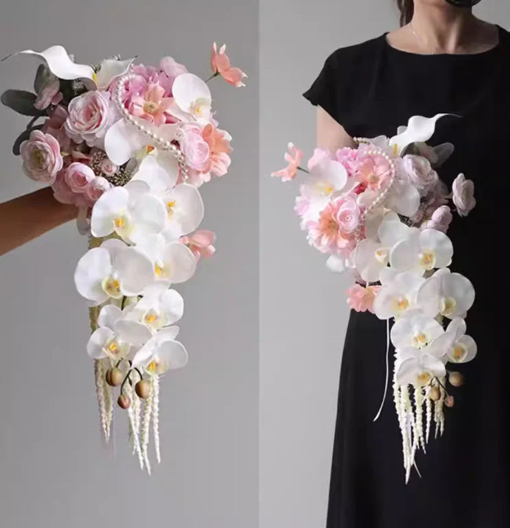 Wedding Bouquet Artificial Flowers Bridal Holding Bouquet Bridesmaid Bouquet for Wedding Bridal Party Decorations