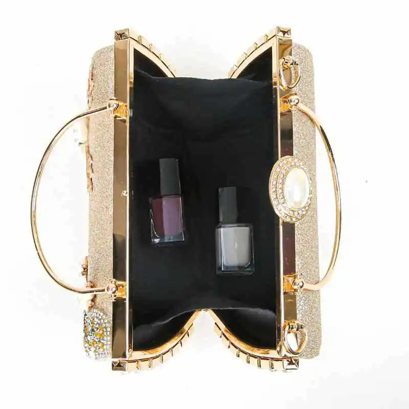 2024 New Arrival Flower Crystal Wedding Bridal Clutch Purse Luxury Designer Women's Dinner Party Cocktail Handbags Diamond Bags