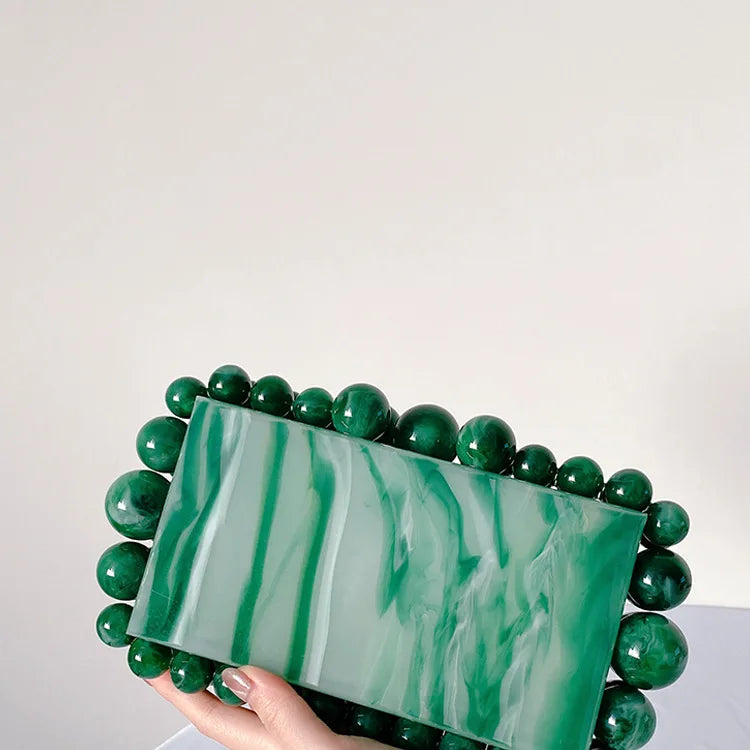 Leopard Acrylic Box Evening Clutch