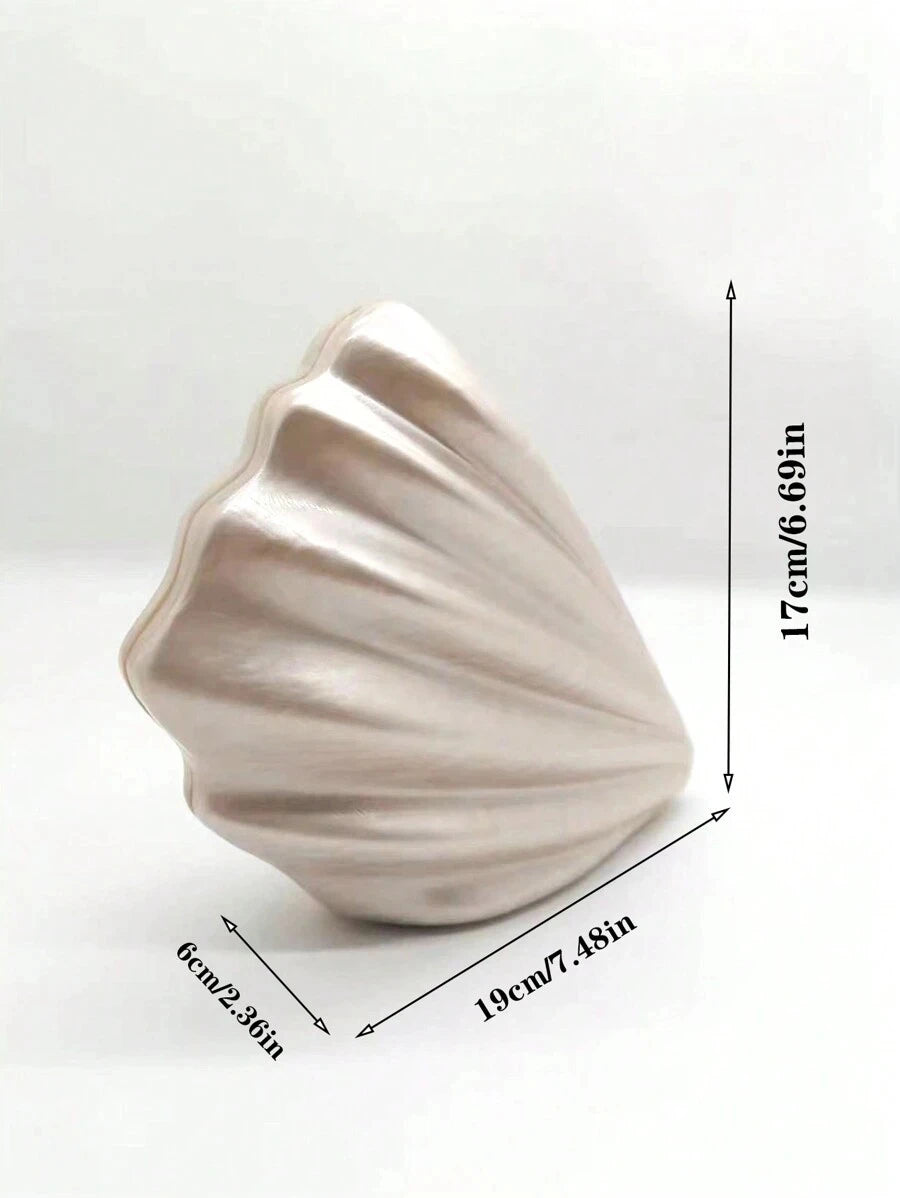 Shell Marble Pearl Box Clutch