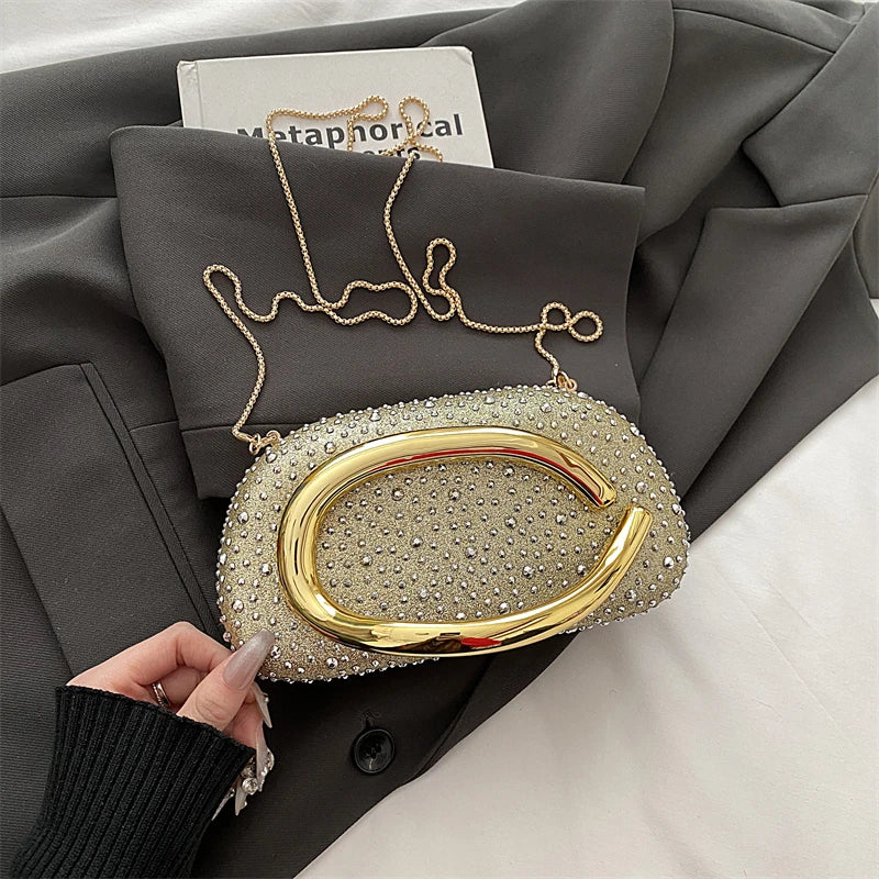 Red Wedding Evening Clutch Bag For Women Luxury Silver Gold Fashinon Party Purse And Handbag Trend Lady Lipstick Crossbody Bag