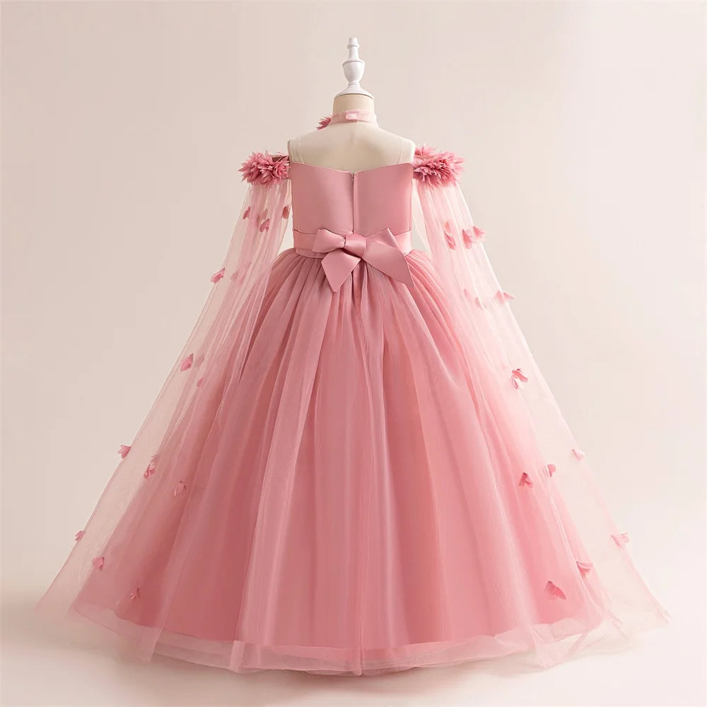 Off-Shoulder Tulle Junior Bridesmaid Dress