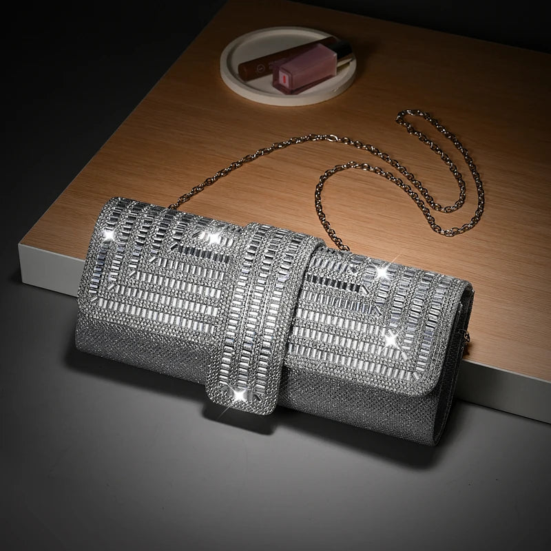 Diamond Hand Bag Women Crystal Party Bridal Clutch Wedding Evening Purse Satchels Rhinestone Envelope Dinner Handbag For Women
