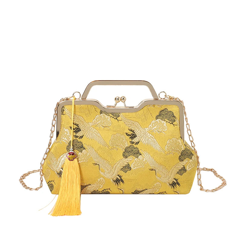 Vintage Tassel Shoulder Clutch