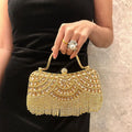 Golden Tassel Bridal Clutch
