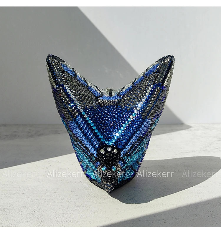 Butterfly Crystal Evening Clutch