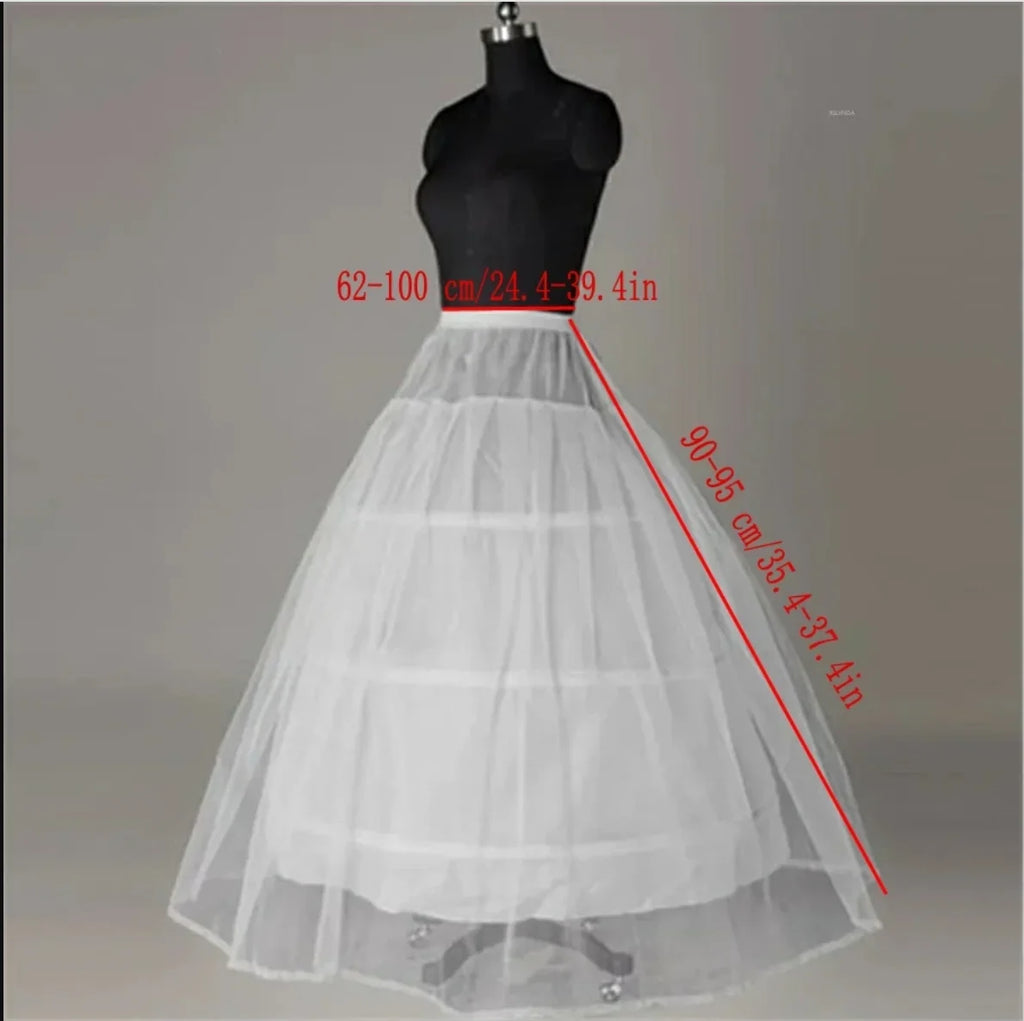 6 Hoop 3 Hoop 8 HoopCrinoline Black White Long Wedding Petticoat Ball Gown Dress Underskirt Skirt Half Slips Wedding Accessories