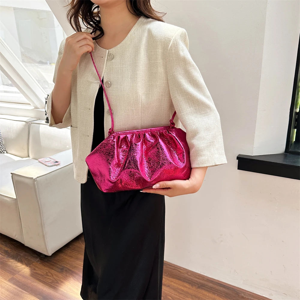 Golden Crossbody Evening Clutch