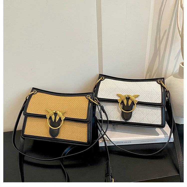 Unique Elegant Diaper Bag Leather Ladies Messenger Purse High End Minimalist Trendy Crossbody Handbag