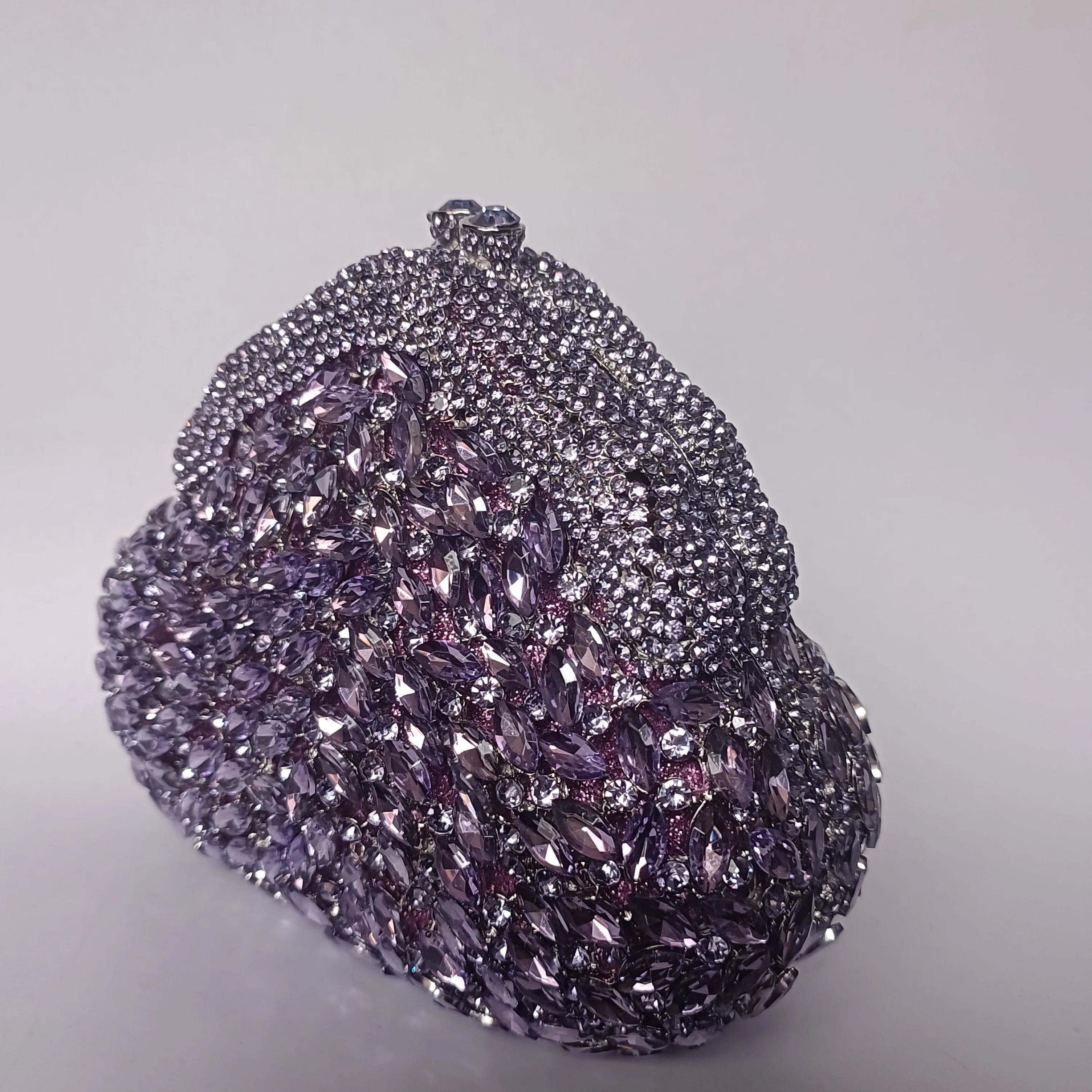 XIYUAN Red Diamond Evening Bag Women Crystal Bridal Purse Party Handbags Lady Green Rhinestone Clutches Metalic Minaudiere Bags