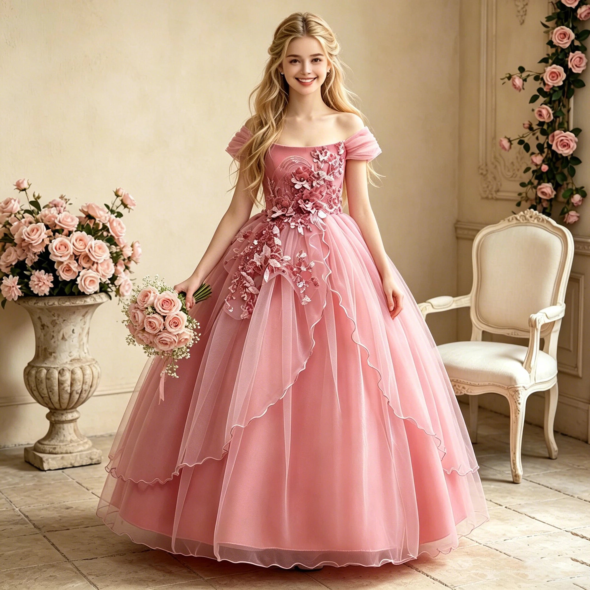 Tulle Bow Junior Bridesmaid Dress