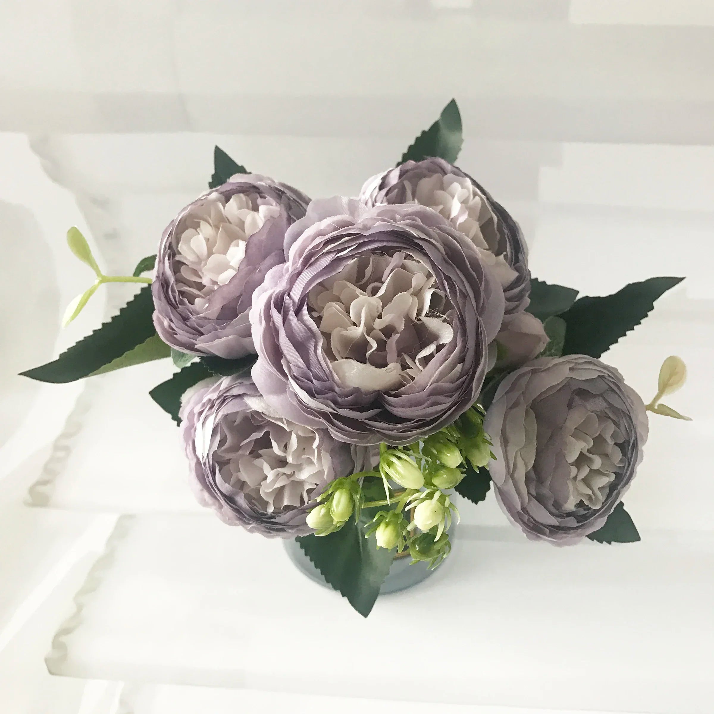 Silk Peony and Gypsophila Bouquet