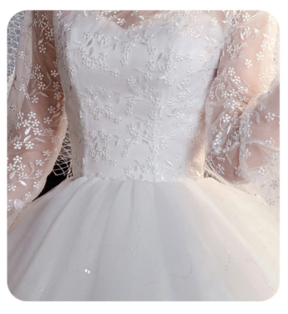 GIYSILE Boho Wedding Dress New Fantasy Lace Bridal Main Marriage Dresses French  Floor Length Wedding Dress Vestidos De Novia