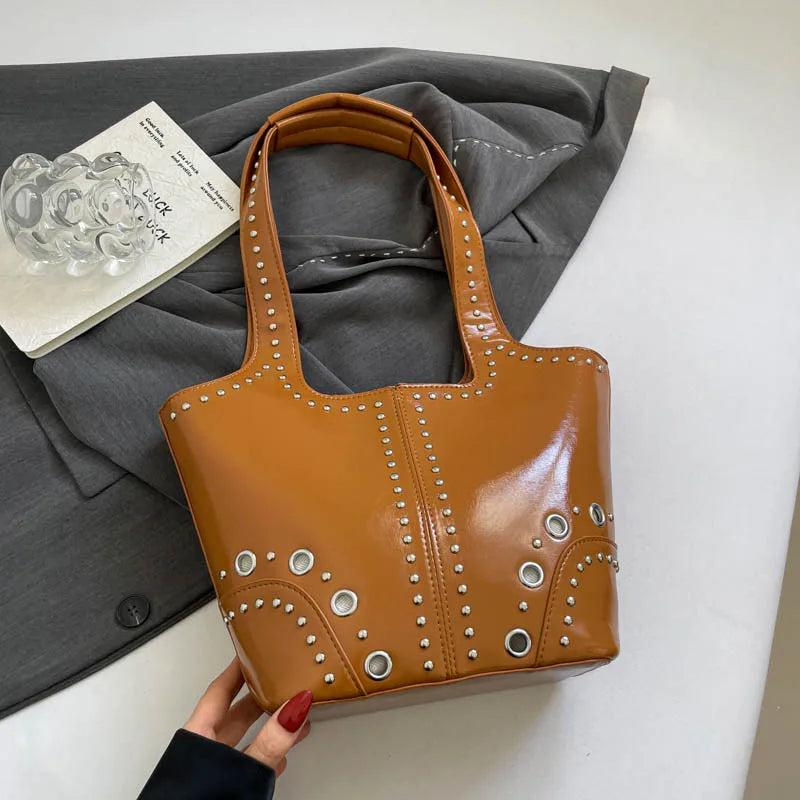 Red Wedding Purse Fashion Handbag Clutch Women Korean Style Solid PU Leather Shoulder Bag Designer Bucket Tote Lady Commute Bag