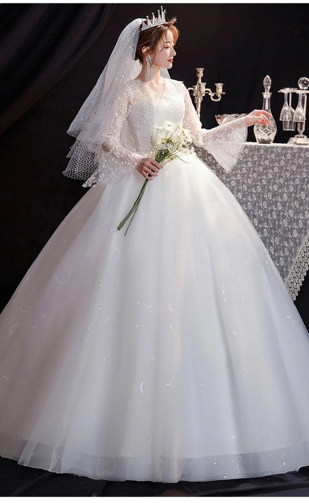 GIYSILE Boho Wedding Dress New Fantasy Lace Bridal Main Marriage Dresses French  Floor Length Wedding Dress Vestidos De Novia