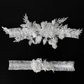 Lace Bridal Garter Belt Bead Flower Silk Garters for Women Gothic Thigh Ring Bride Leg Garter Accesorios Para Mujeres Sexy KG22